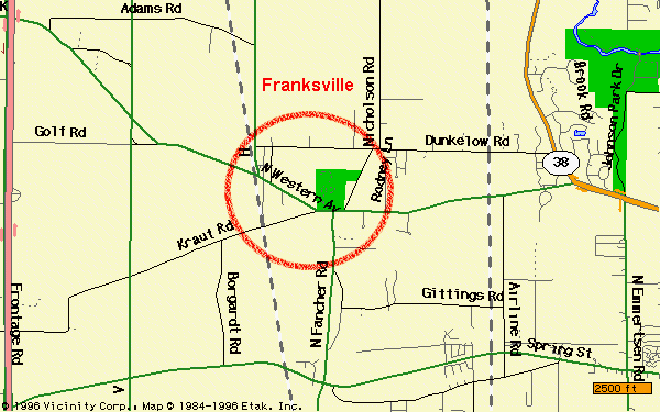 Map of Franksville, Wisconsin